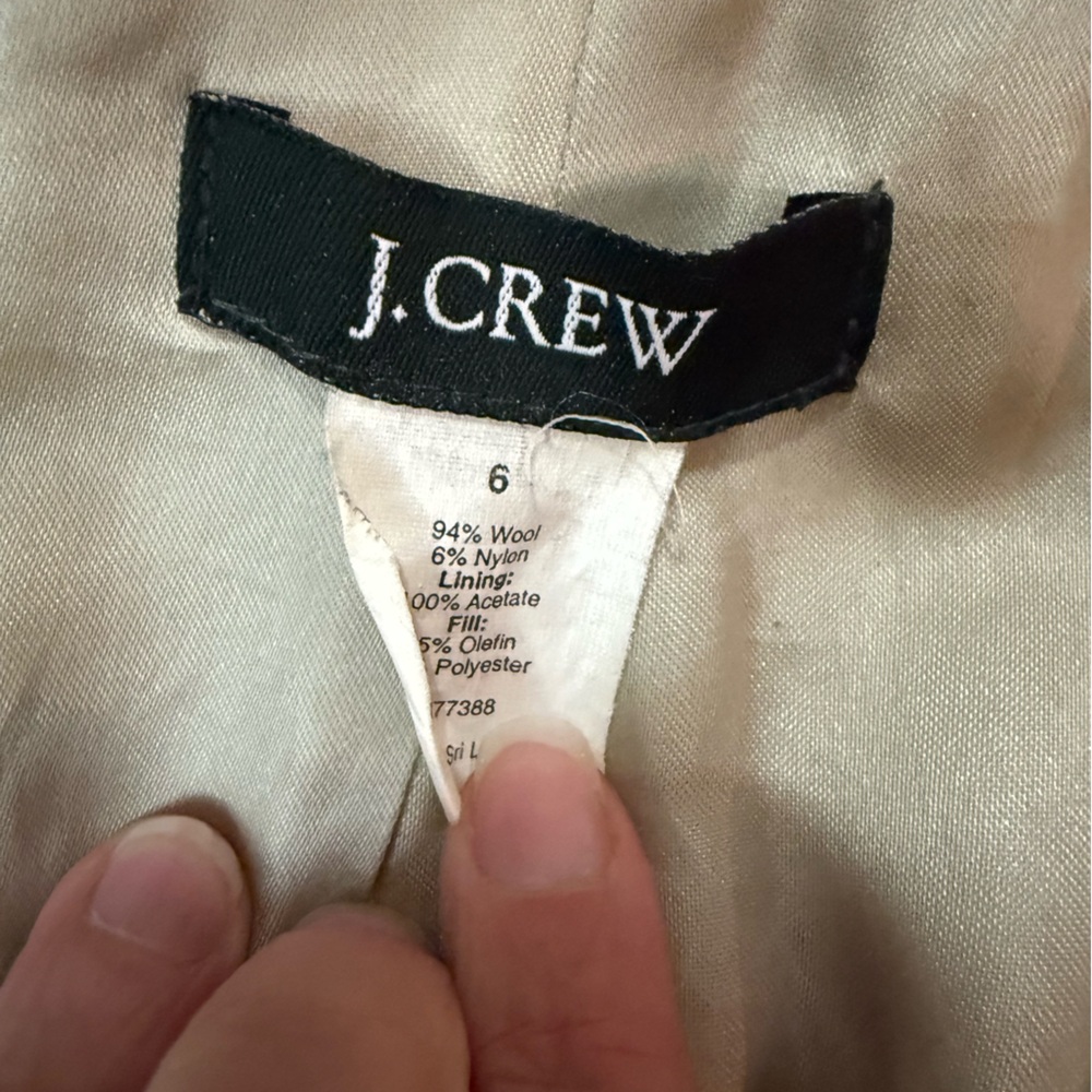 Green JCrew winter jacket size 6 - Picture 7 of 9
